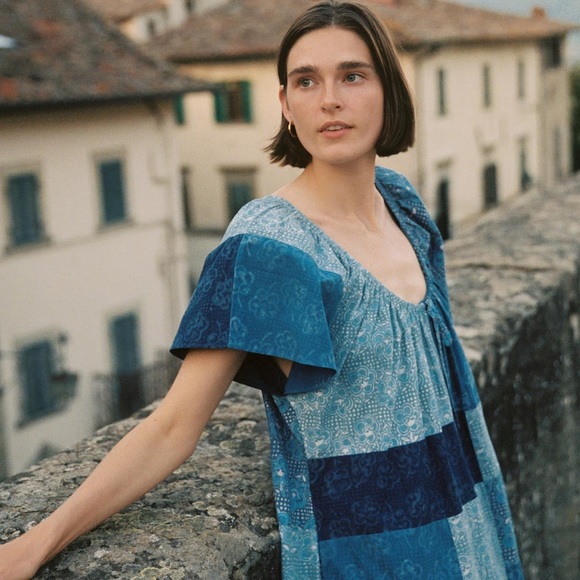 NWT Christy Dawn The Ambre Dress - Indigo Blues - Size Medium - Organic Cotton - Picture 3 of 16